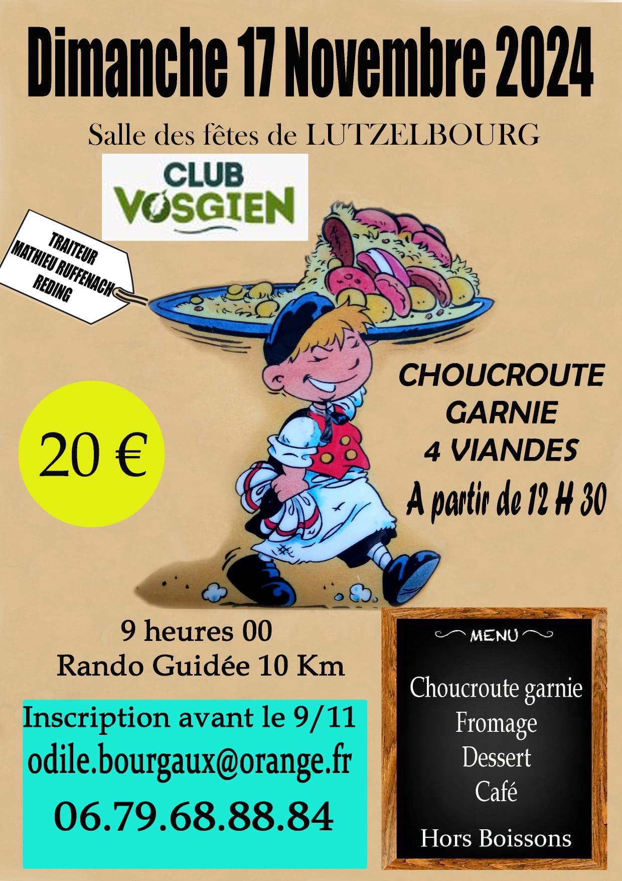 Affiche rando choucroute phalsbourg lutzelbourg 1